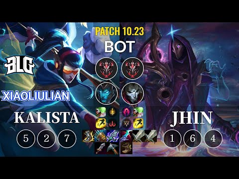 BLG xiaoliulian Kalista vs Jhin Bot - KR Patch 10.23