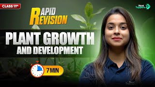 Plant Growth and Development  | CBSE Class 11th Biology | Full Chapter in 7️⃣ Mins | Rapid Revision