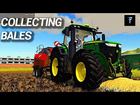 Farming Simulator 19 | Baling Straw, Collecting Bales | Timelapse #9