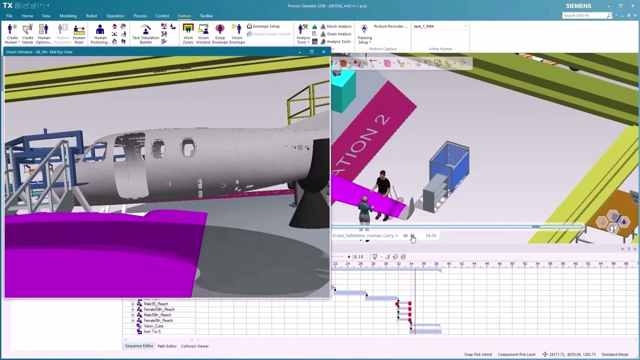 [Tecnomatix Process Simulate] Process Simulate Human (Jack)
