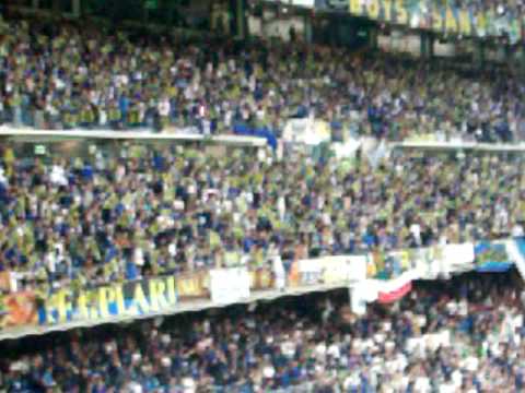 22-5-2010 Bayern - Inter UCL final in Madrid coreo all'intervallo, bandierine Curva Nord