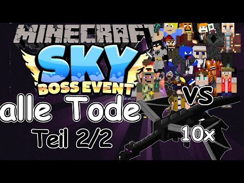 Minecraft Sky Boss-Event Highlights (Teil 2/2) - alle Tode und Enderdrachenkills - MPZ