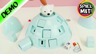 HATSCHI IGLU! Süßer kranker Eisbär niest und fliegt aus Iglu! Demo Spiel mit mir Kinderspielzeug