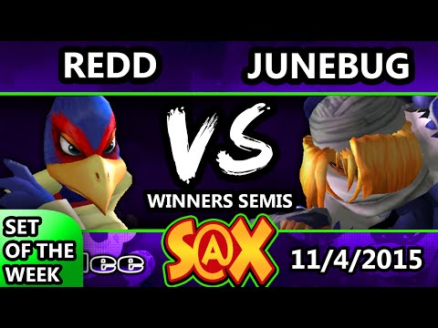 S@X 122 - VGBC | Redd (Falco) Vs. Junebug (Sheik) SSBM Winners Semis - Smash Melee
