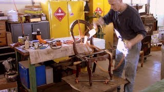 Carving and Coloring an Antique Victorian Chair
