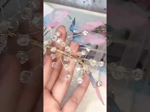 Organza Butterfly Crystal Corsage Bracelet