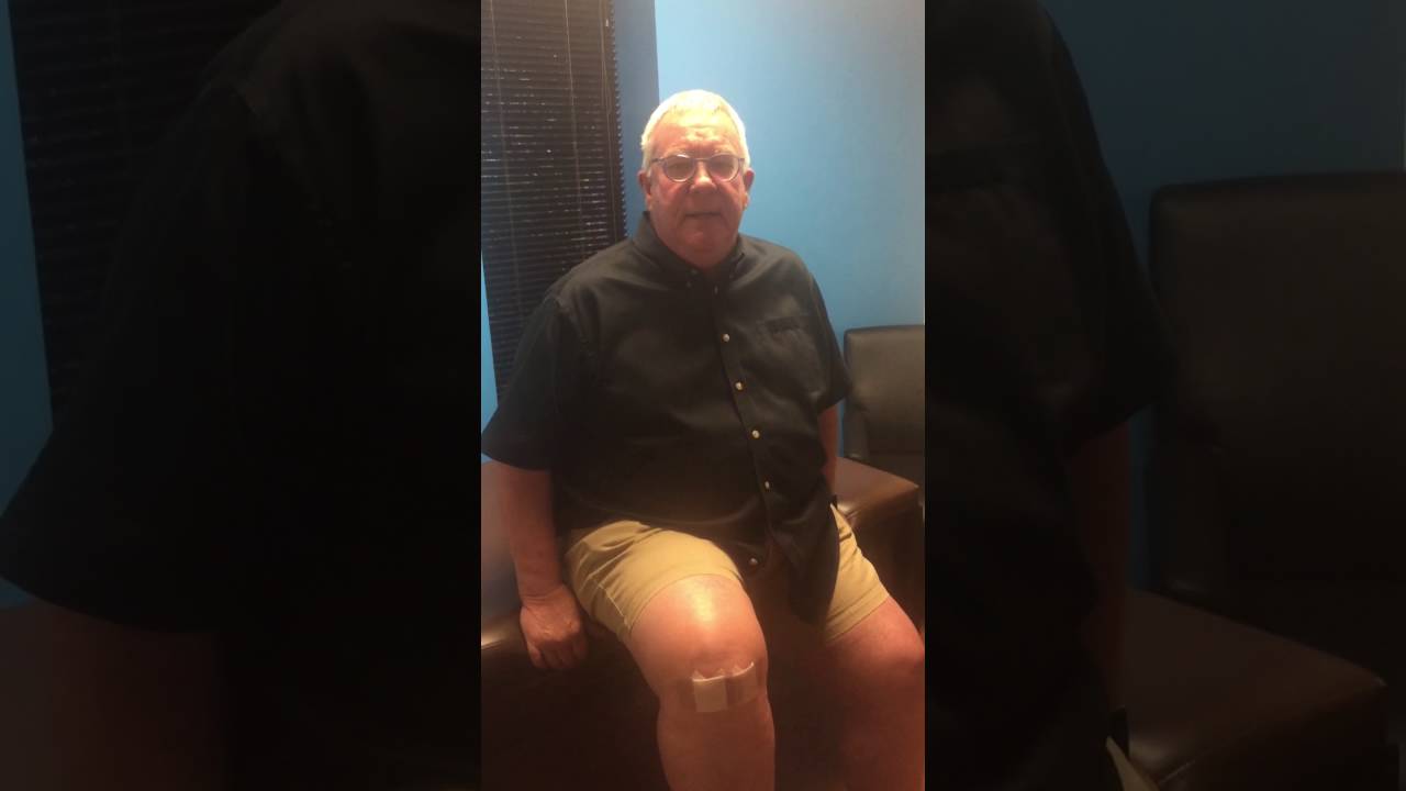 Patient Testimonial 2days postop knee partial menisectomy, failed PRP prior