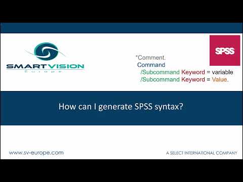 Getting started with SPSS syntax
