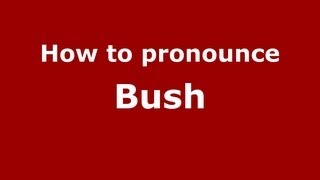 How to pronounce Bush