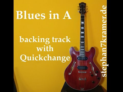 Blues in A backing track with Quickchange