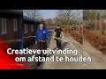 Creatieve uitvinding om afstand te houden