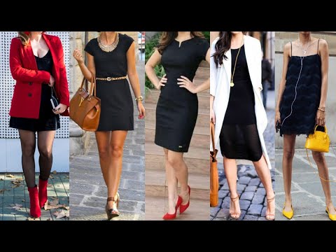 EL CLÁSICO E IMPRESCINDIBLE VESTIDO DE COLOR NEGRO COMO COMBINARLO / IDEAS PARA COMBINAR UN VESTIDO