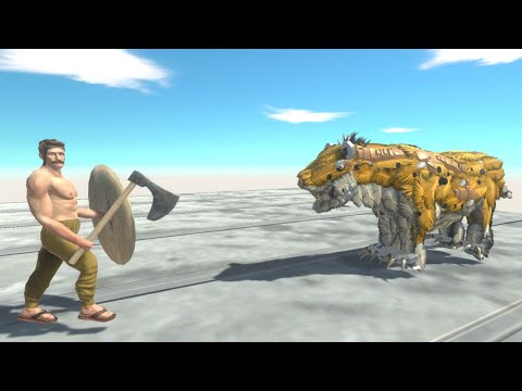 Smilodon vs ALL UNITS on Wobbly Building Animal Revolt Battle Simulator