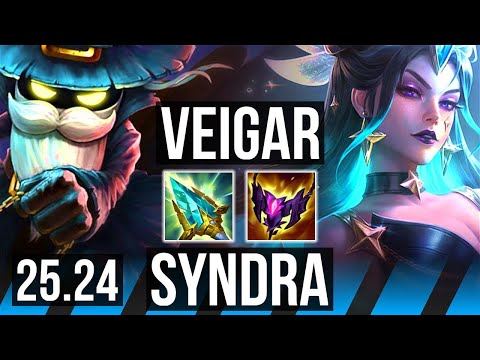 VEIGAR vs SYNDRA (MID) | Good KDA: 14/1/6 | EUW Master | 25.24
