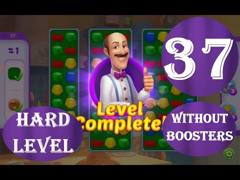 Homescapes Level 37 - [15 moves] [2022] [HD] solution of Level 37 Homescapes[No Boosters]