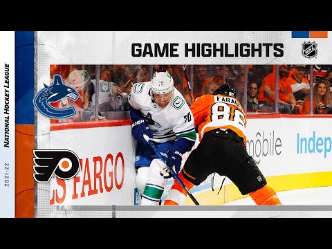 Canucks @ Flyers 10/15/21 | NHL Highlights