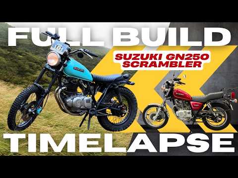 Suzuki GN250 SCRAMBLER build - full timelapse
