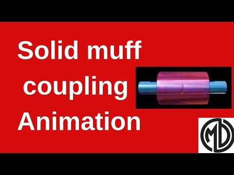 solid muff coupling Assembly Drawing #Animation #Assembly drawing Video