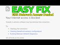 How To Fix Your Internet Access Is Blocked ERR NETWORK ACCESS DENIED