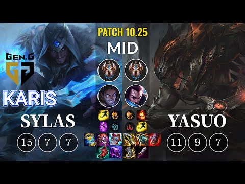 GEN Karis Sylas vs Yasuo Mid - KR Patch 10.25