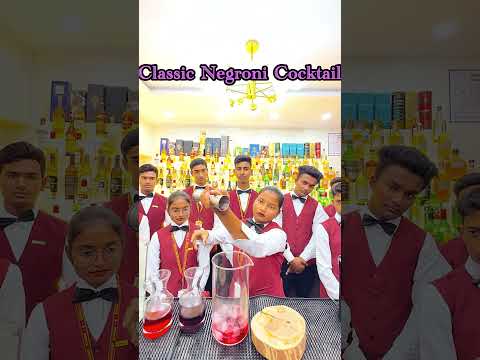 How to make Classic Negroni Cocktail 🍸 #foryou #hotelmanagment #mosttrending #viralvideo