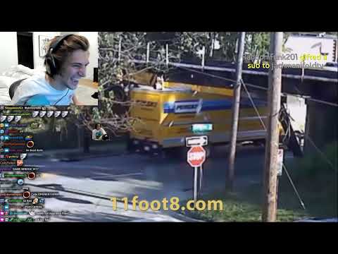 xQc Reacts To The Definitive 11Foot8 Bridge Crash Compilation