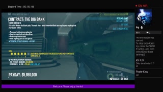 Death wish/One Down Solo Heists: Big Bank