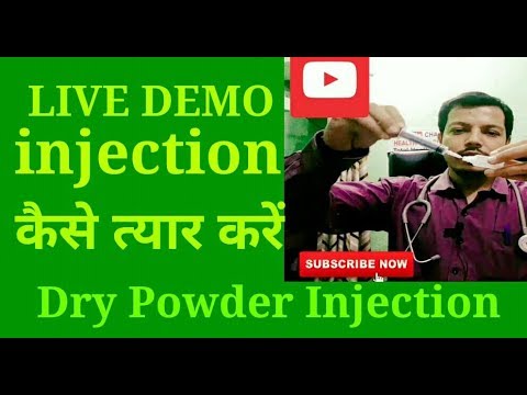 Live demo-how to prepare dry powder injection