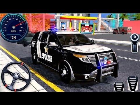 Police driving car School Simulator 3D - Real Multi-Storey Cars Parking - Android GamePlay