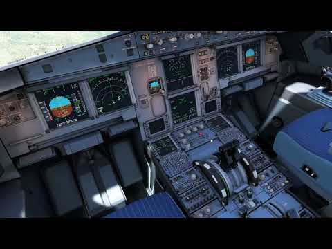 MSFS2020 Fenix A320 Landing LGSM   Cockpit View