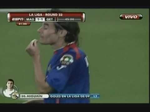 Real Madrid - Getafe Gol de Higuaín 1-1 (Onda Madrid)