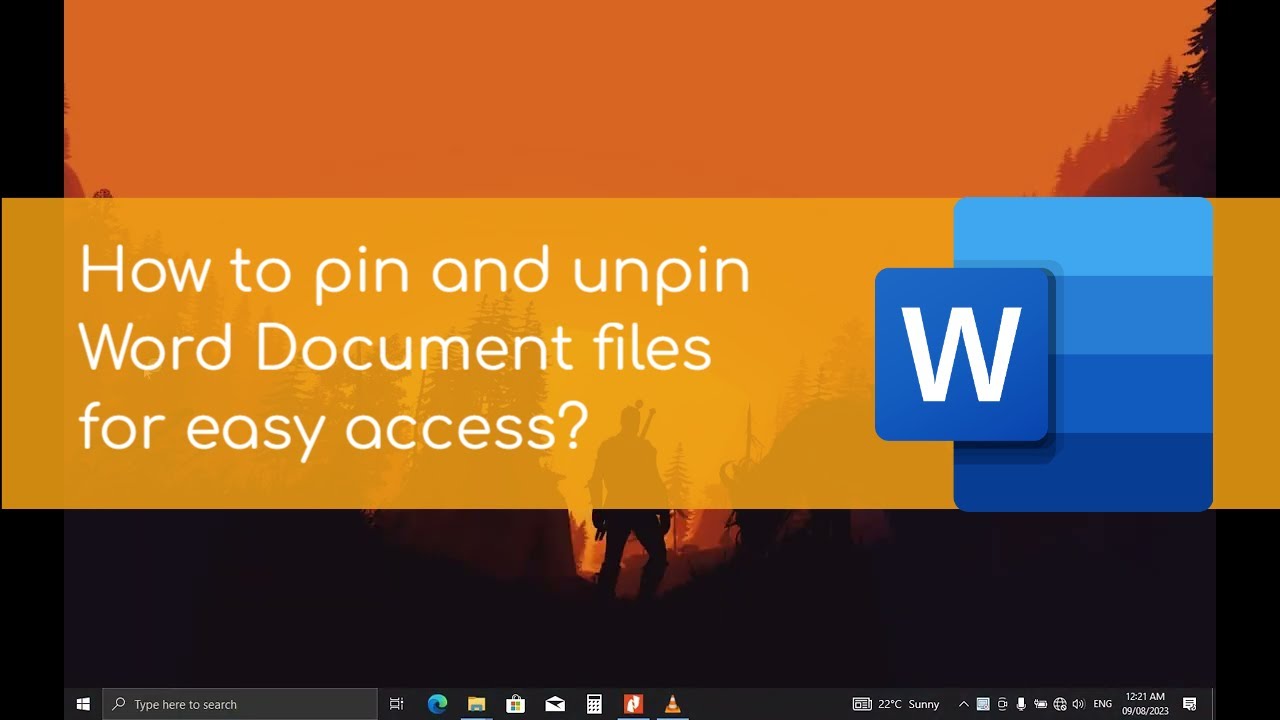 How to pin and unpin Word Document files for easy access?