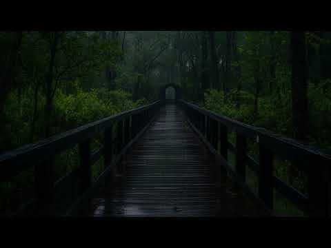 Drift Away into Tranquility: Overcome Stress with Heavy Rain and Thunder