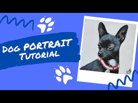 How to Paint a Dog in Acrylics / Intermediate TUTORIAL / Paint With Sarah Jane