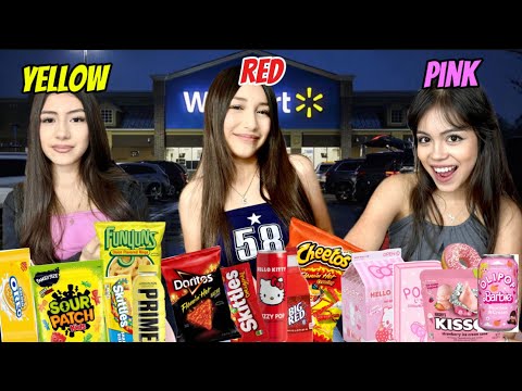 Meine Schwestern und ich haben den ganzen Tag EINE Farbe gegessen!! (Seltsame Essenskombinationen...