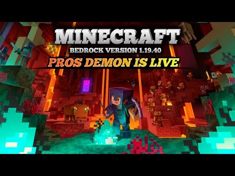 MINECRAFT LIVE🔥 /🔥 TODAY WE ARE GOING TO NETHER PORTAL 🔥/PROS DEMON