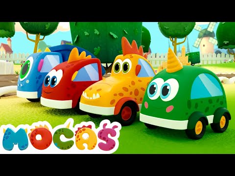 Sing with Mocas - Little Monster Cars! The Ants Go Marching song for babies & more songs for kids.