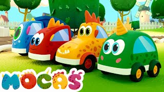 Sing with Mocas - Little Monster Cars! The Ants Go Marching song for babies &amp; more songs for kids.
