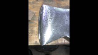 Rust removed and Chipped edge ground down evenly