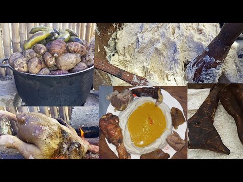African Woman Cooking Achu And Yellow Soup//Most Delicious Traditional Meal