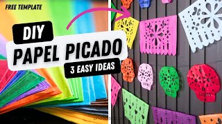 Easy to Make Papel Picado - Kids DIY - Skull - Free template