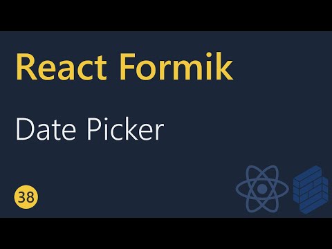 React Formik Tutorial 38 Date Picker