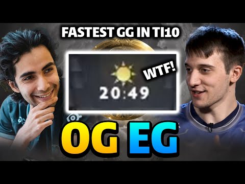 OG vs EG Game 1 - FASTEST GG IN TI10 The International 10