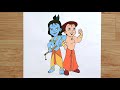 How to Draw Chhota Bheem & Krishna | Easy Step by Step | Sketch Drawing | Easy Sketches