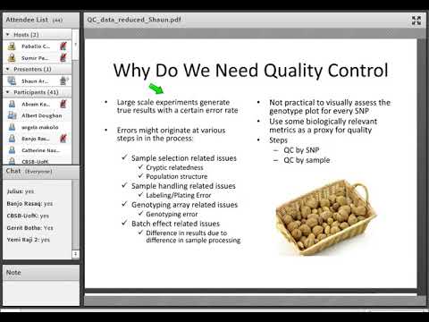 Quality Control and its importance for GWAS (Lecture 4)