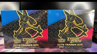 2 Crown Zenith Pokemon Card Elite Trainer Box Opening