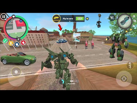 Rope Hero Vice Town (transformer jet airplane robot fight army) Robot Airplane Energy Absorption