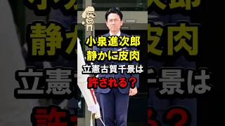 小泉進次郎静かに皮肉、立憲古賀千景は許される？ #自民党 #防衛大臣 #自衛隊 #自衛官 #差別発言 #立憲民主党 #問題発言