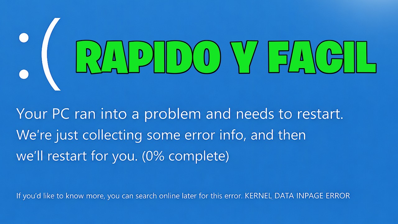 Windows 11 | SOLUCIÓN: Pantalla Azul KERNEL_DATA_INPAGE_ERROR