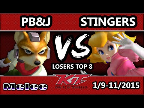 KiT 15 - SS | PB&J (Fox) Vs. Stingers (Peach) SSBM Losers Top 8 - Super Smash Melee